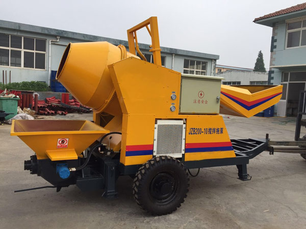 JBS electric concrete mixer with pumps